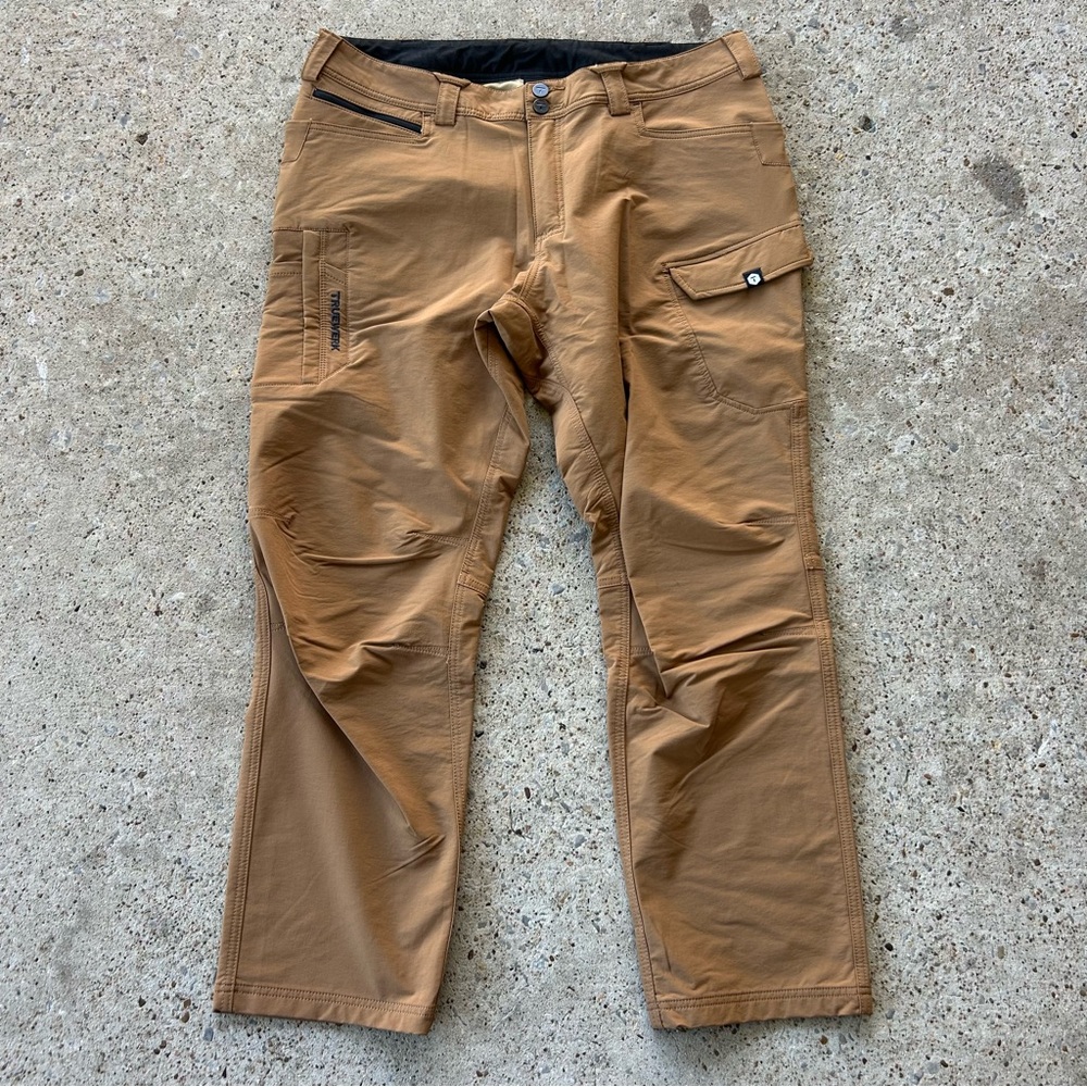 Truewerk T2 WerkPant Men's 38x30 Brown Work Cargo Pants Outdoor Utility Hiking